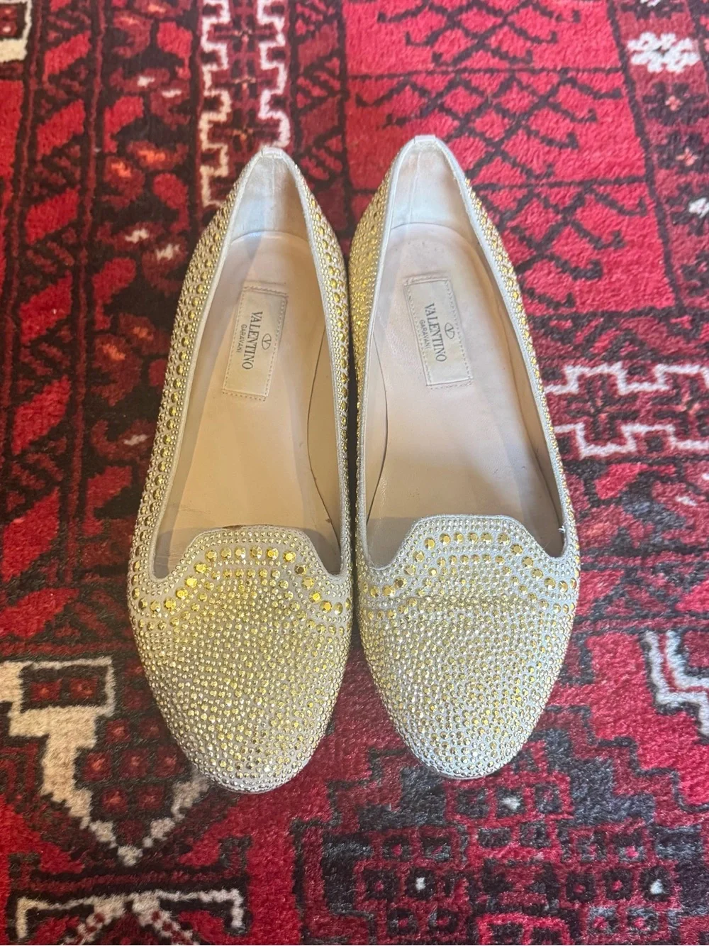 Valentino Garavani Glam Micro-Rockstud Ballet Flat